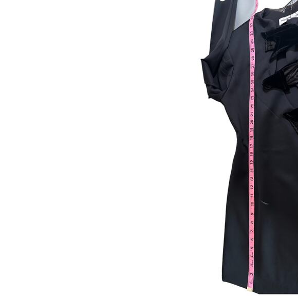 Mother of All Deville Cut Out Velvet Bow Blazer Power Suit Dress Black Medium - Picture 10 of 12